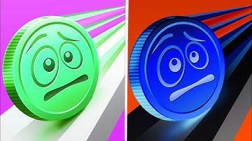 Coin Rush 🪙 vs Reverse gameplay Ball Colour Run walkthrough , iOS Android New Update ( part : 371 )