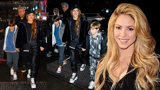 Shakira enjoys family time with sons Sasha and Milan in NYC before Jimmy Fallon show