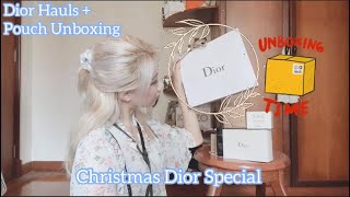 Dior Haul Unboxing Christmas Collection + Pouch | Beauty + Dior Prestige