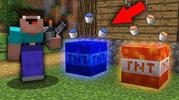 Minecraft NOOB vs PRO: ONLY NOOB CAN ACTIVATE THIS RAREST LAVA vs WATER TNT! Challenge 100% trolling