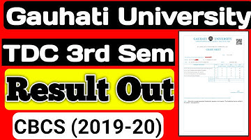 3rd Sem CBCS Result out| Guwahati University TDC 3rd Semester CBCS Result 2022| BA BSC BCOM Result