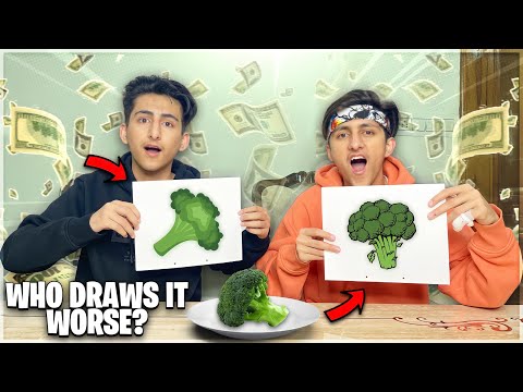 Who Draws It Worse, Eats It Challenge With My Brother 😂Winner Gets 50,000 Rupees