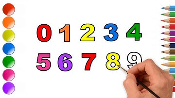 Number Coloring Pages Learn Colors Learn Numbers for kids | Drawing Number for Kids