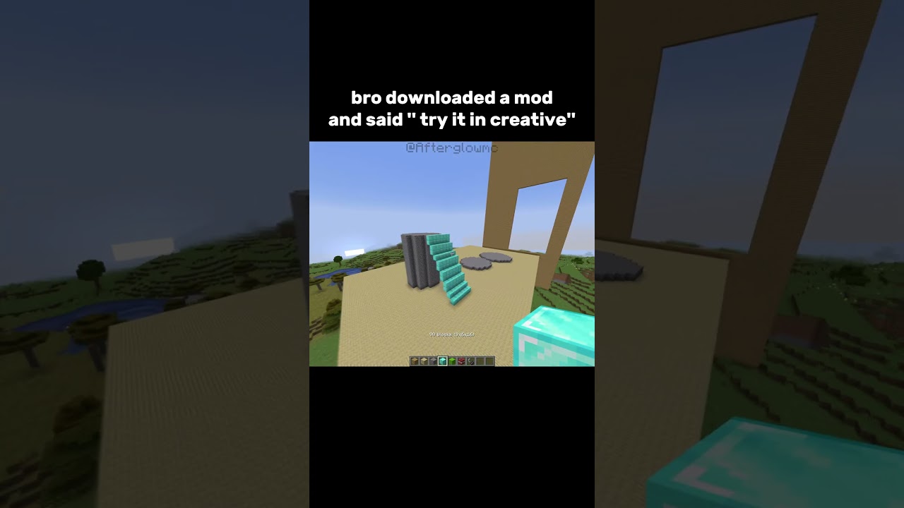 bro downloaded a hack mod for creative