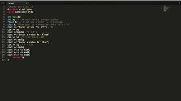 Types of variables in c++ and input output of variables.