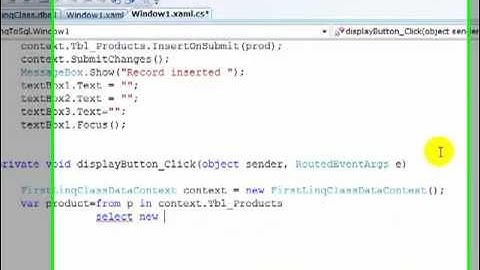 LinqTosql Display Data From Sql Server Using C#(Wpf).mp4
