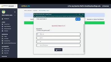 [Tamil] Loyola LMS (LLMS) - How to take Quiz Tutorial for Students