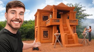 Building A Modern Mud House Construction Tile Roof By Traditional Tools 😱