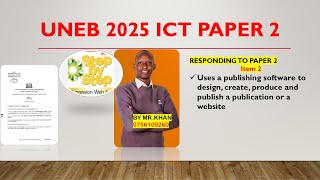 UNEB UCE ICT PAPER 2 2025 | ITEM 2 |Designing a website using Expression Web 4| New Curriculum