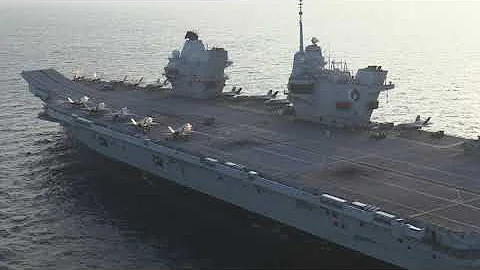 F-35B stealth jets Landing & Take Off on HMS Queen Elizabeth