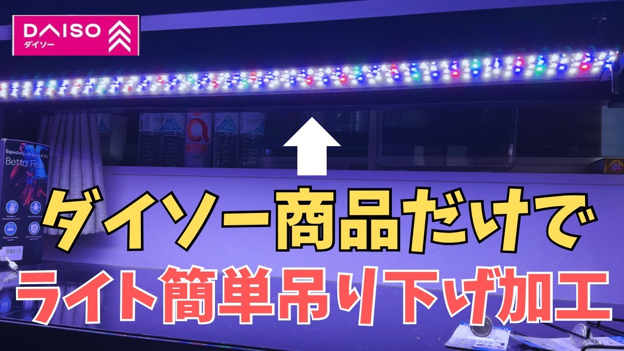 水槽台カスタム２　１００均アイテムを駆使してライトを快適設置！！＃アクアリウム