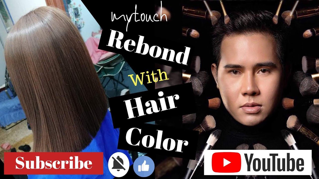 How to Rebond Short Hair with Color (tutorial) YouTube