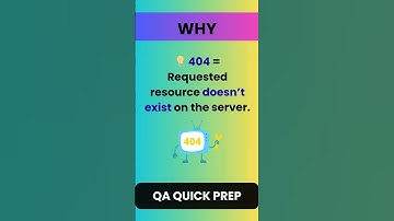 API Status Code 404 Explained 🌐| QA Interview Question #qasession #interviewquestions