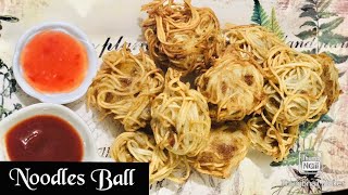 Noodles Balls Recipe | Crispy Noodles Balls | Noodles Cutlets Recipe | How To Make Noodles Balls