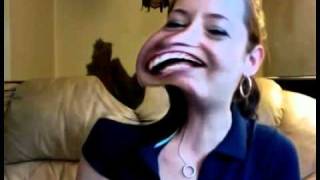 Girl goes crazy with her cam's special effects(These Webcam Effects created by 