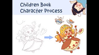 Princess Mielle | Character Sheet design timelapse | Procreate