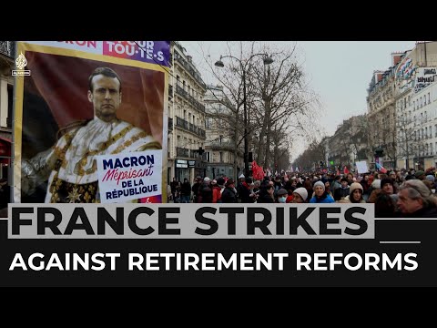 French workers, angered by macron’s pension plan, strike en masse