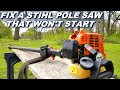 Getting a pole saw working after sitting