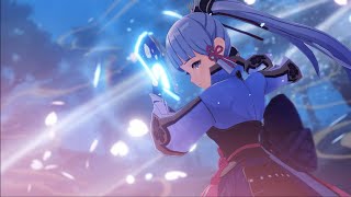 Slow Motion Ayaka Charge Attack