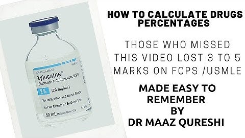 3 min Video How to Calculate Drugs Percentages in Mgs | Simple Trick  |Let