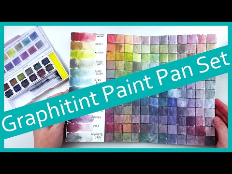 Graphitint Paint Pan Set by Derwent // Unboxing & Swatching 🎨 