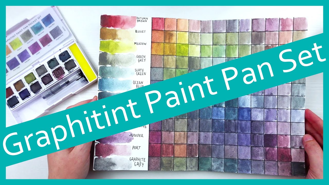 Graphitint Paint Pan Set by Derwent // Unboxing & Swatching