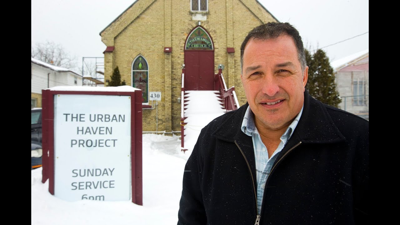 newspaper mockup Urban Haven Project offering shelter through cold winter