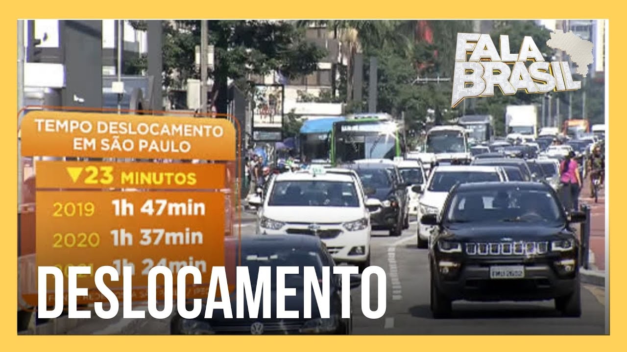 Pesquisa revela diminuição no tempo no trânsito em SP