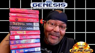 MY SEGA GENESIS PHYSICAL COLLECTION! NO NET, NO PATCH, NO DOWNLOAD CODE JUST GAMES!