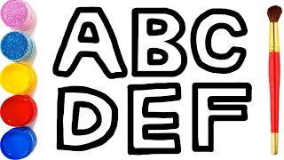 Glitter ABC alphabet coloring and drawing for Kids, Toddlers Tivo T...