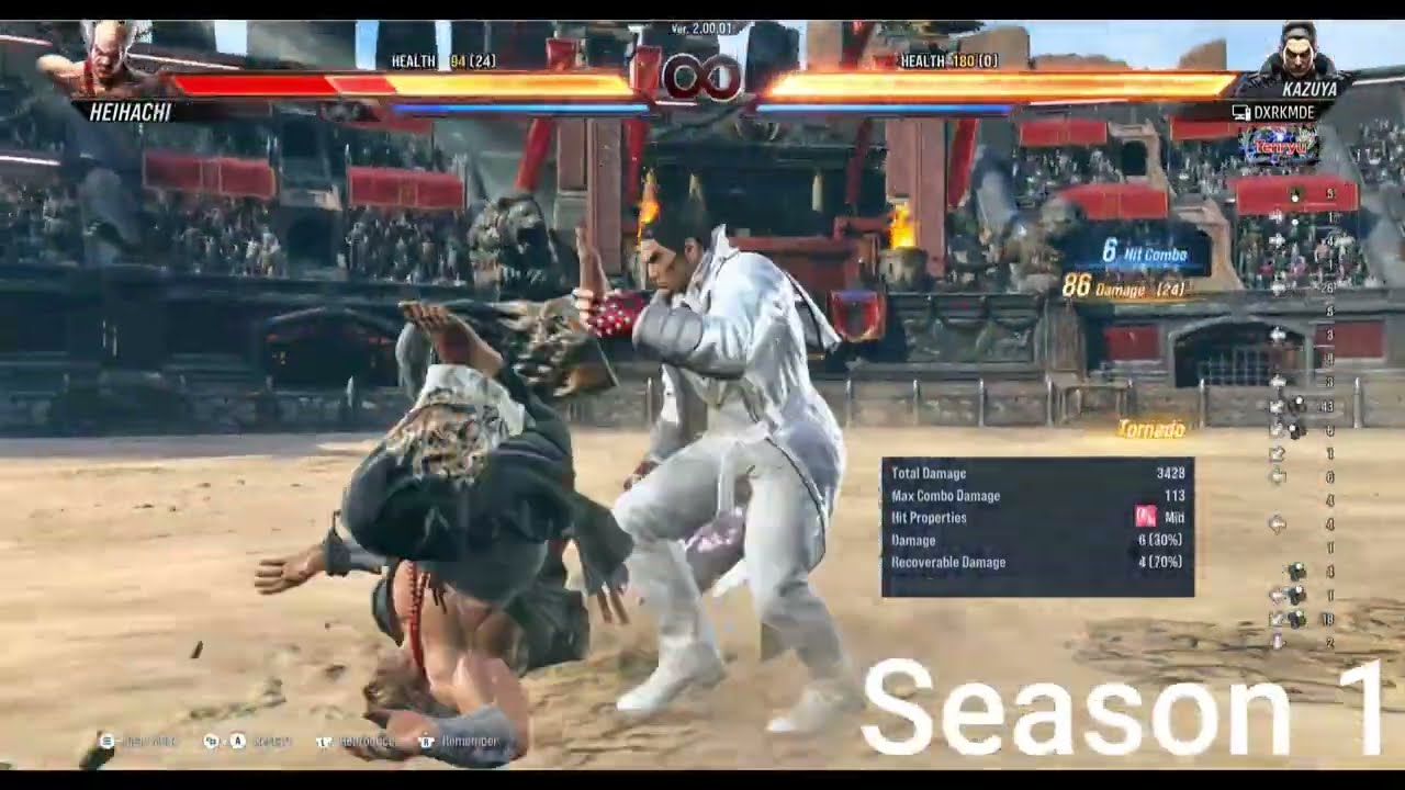 Kazuya PEWGF Combo Season 1 vs Season 2 | TEKKEN 8