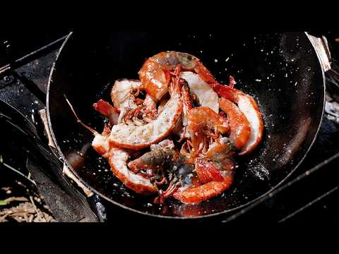 버터 마늘 새우 한 입에 풍미 폭발! 🍤🧄🔥 / Butter Garlic Shrimp / 캠핑한끼