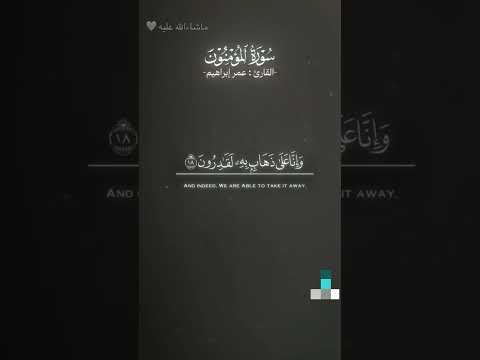 سوره المؤمنون القارى عمر ابراهيم 