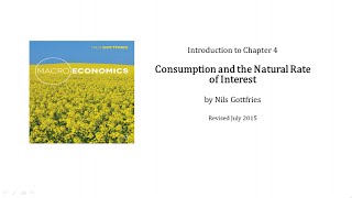 INTRO CHAPTER 4 Consumption and the Natural Rate of Interest