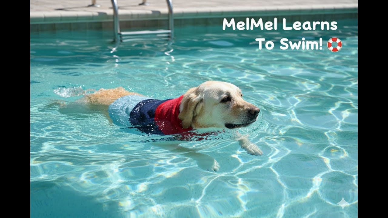 Yellow Lab Floaties From Floatie Fears to Pool Pals: A Yellow Lab's Swim Triumph! - YouTube