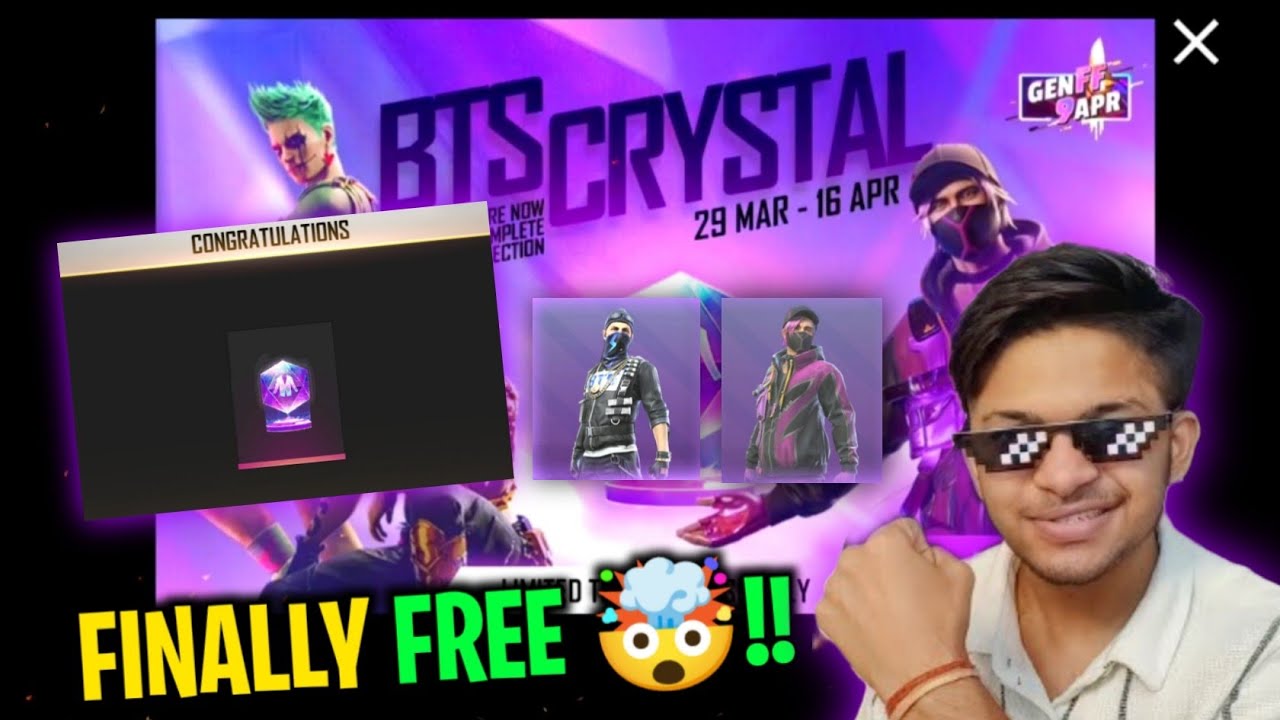 NEW BTS CRYSTAL EVENT | FREE BTS CRYSTAL? | FREE FIRE NEW EVENT