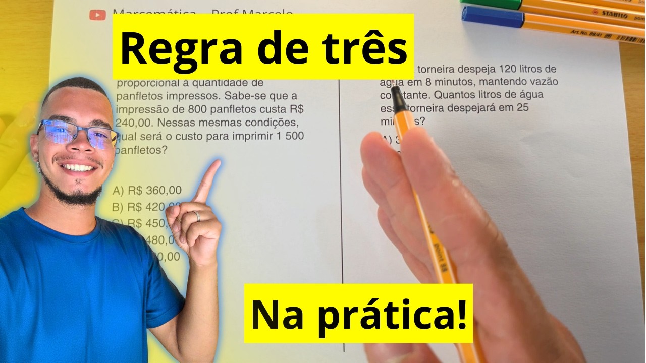 REGRA DE TRÊS SIMPLES E COMPOSTA | 10 QUESTÕES RESOLVIDAS