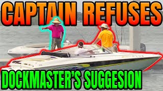 Dockmaster Has A Ton Of Patience With This Captain! Ripping Tide Boat Fail- E1