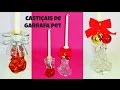 Castiçal feito com garrafa pet reciclagem especial de natal
