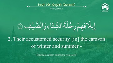 Quran 106   Surah Quraish سورة قريش   Sheikh Bandar Baleelah