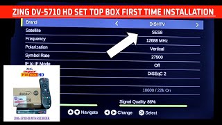 Zing DV-5710 HD Set Top Box First Time Installation Setup कैसे करे 🔥| Zing Super FTA Box HD