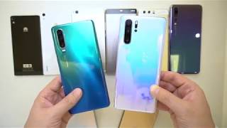 Huawei P30 and P30 Pro Close Up Unboxing! (Aurora and Crystal) - With every P series ever made