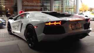 Lamborghini Aventador parking at Fairmont Pacific Rim in Vancouver. Loud iPE Exhaust!