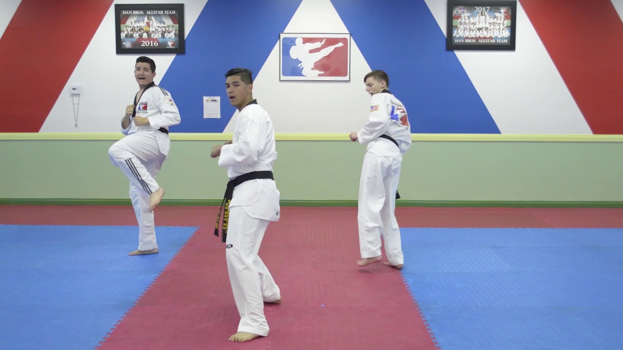 Han Bros Taekwondo Red Belt Torando Kick YouTube