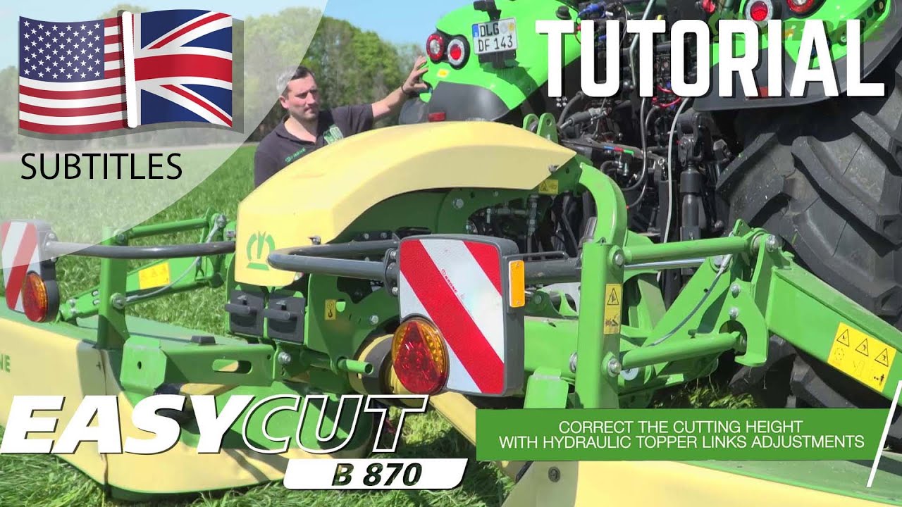 How to adjust a KRONE butterfly mower properly in the field / Tutorial / KRONE EasyCut B 870