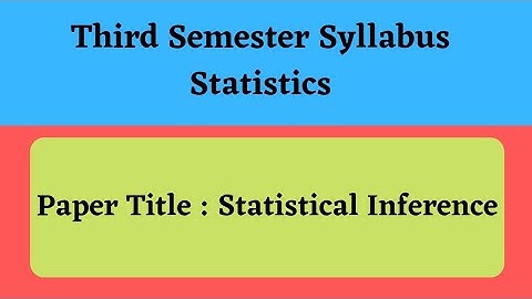 Degree BSc Statistics 3rd Sem Syllabus *ANU* #newsyllabus #sem3 #degree_exams