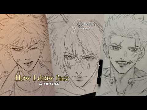 How I draw face in my style
