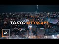 Open Window City Soundscape | Tokyo, Skytree View Night to Sunrise (No Loops)