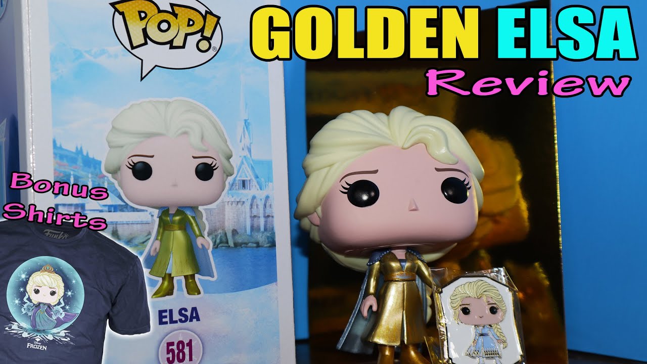 NEW Elsa (Gold) with Pin Funko Pop! Ultimate Princess Collection Figure Review